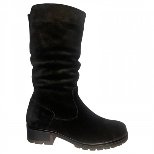 Чоботи жіночі замшеві BLESSO 203 чорний хутро