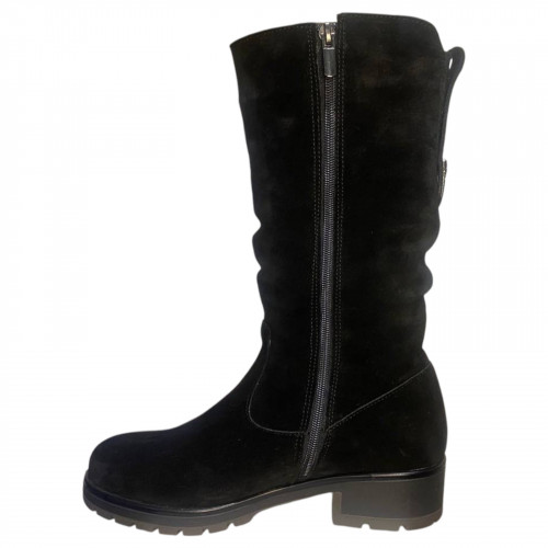 Чоботи жіночі замшеві BLESSO 203 чорний хутро