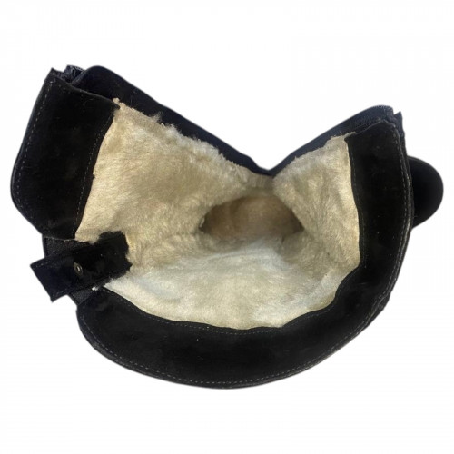 Чоботи жіночі замшеві BLESSO 203 чорний хутро