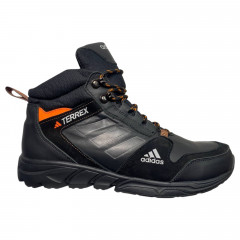 Кроссовки мужские кожаные DENAR TR-Б черный мех