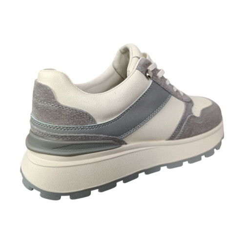 Кросівки жіночі шкіряні LONZA 199322 молочні сірі 