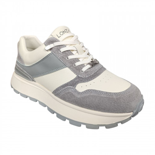Кросівки жіночі шкіряні LONZA 199322 молочні сірі 