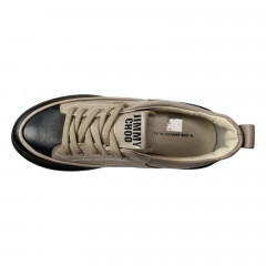 Кроссовки женские кожаные VLADEKS 1278 черные бежевые