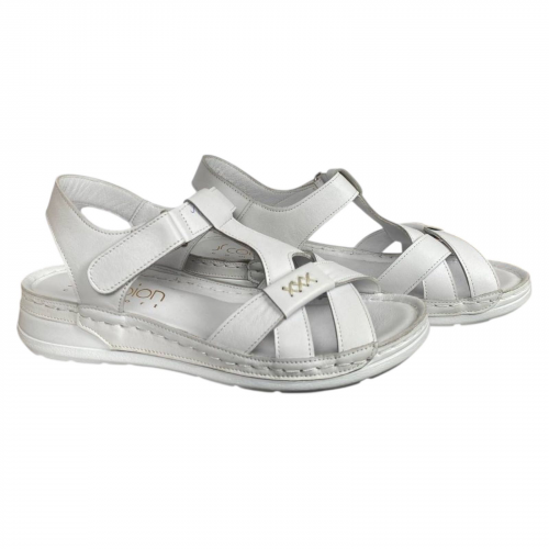 Босоножки женские кожаные Scorpion 401/36 белые