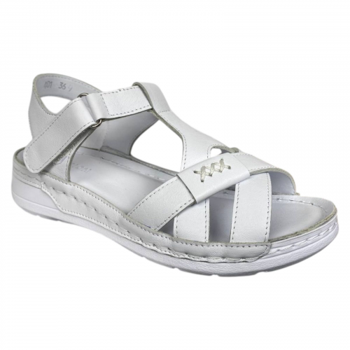 Босоножки женские кожаные Scorpion 401/36 белые