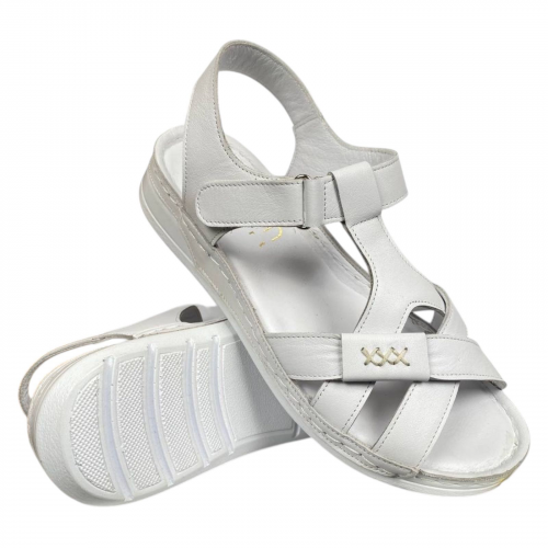 Босоножки женские кожаные Scorpion 401/36 белые