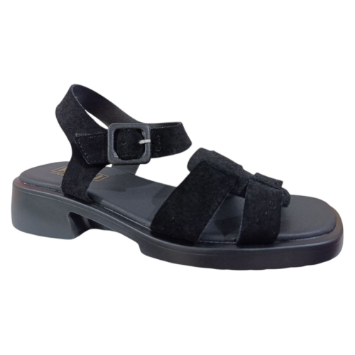 Босоніжкі жіночі замшеві KDSL H014--13 чорні