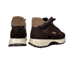 Кроссовки женские ROADE STYLE M 1056 17 шоколадные замш/кожа мех