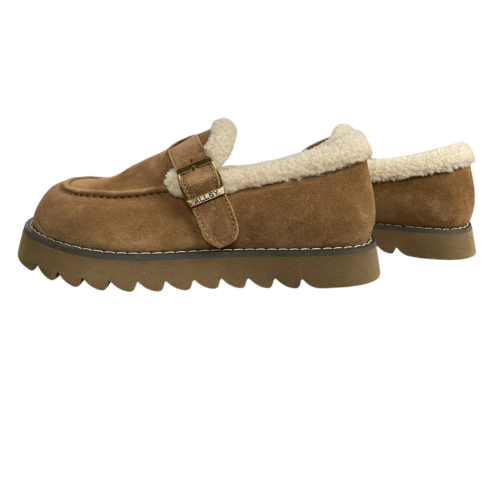 Черевики жіночі замшеві ALLSY 201186 руді хутро