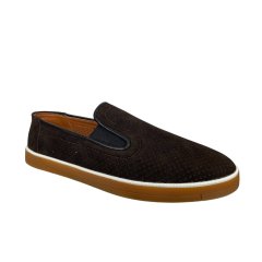 Лофери чоловічі замшеві DENAR M-1 # шоколад перфорація