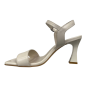 Женские босоножки кожаные ILONA 996/873(creme) бежевый каблук