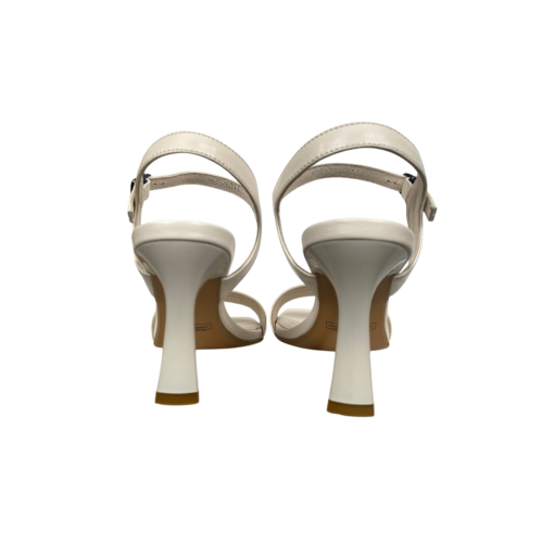 Женские босоножки кожаные ILONA 996/873(creme) бежевый каблук