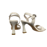 Женские босоножки кожаные ILONA 996/873(creme) бежевый каблук