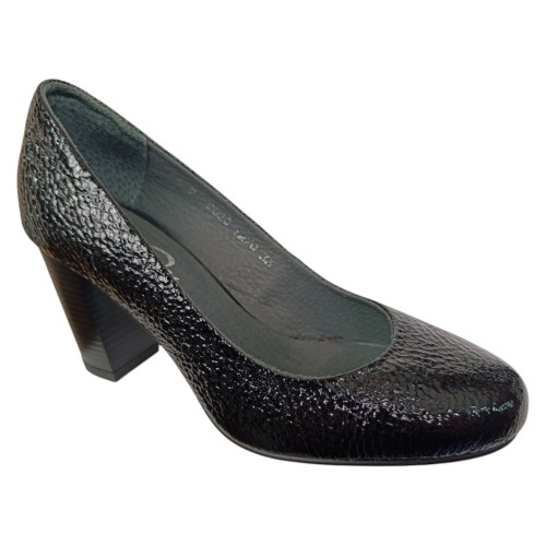 Туфли женские кожаные каблук ROMAX 270 М черные