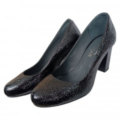 Туфли женские кожаные каблук ROMAX 270 М черные