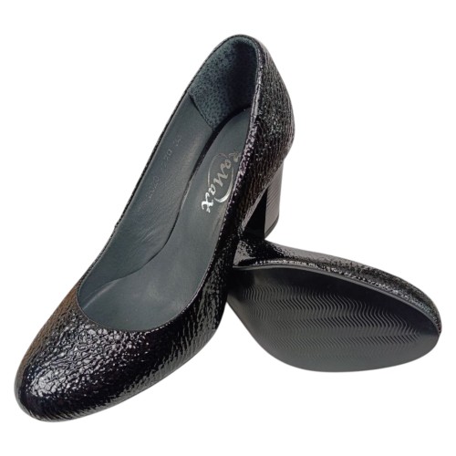 Туфли женские кожаные каблук ROMAX 270 М черные