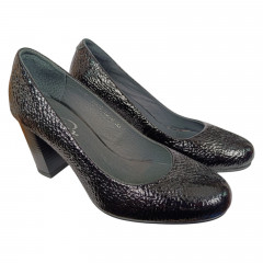 Туфли женские кожаные каблук ROMAX 270 М черные