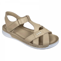 Босоножки женские кожаные Scorpion 401/10 бежевые