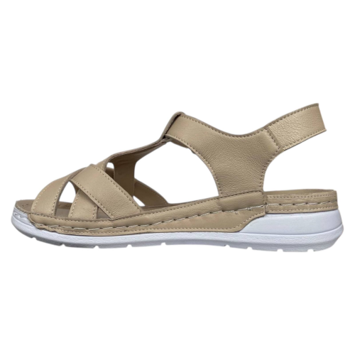 Босоніжки жіночі шкіряні Scorpion 401/10 бежеві