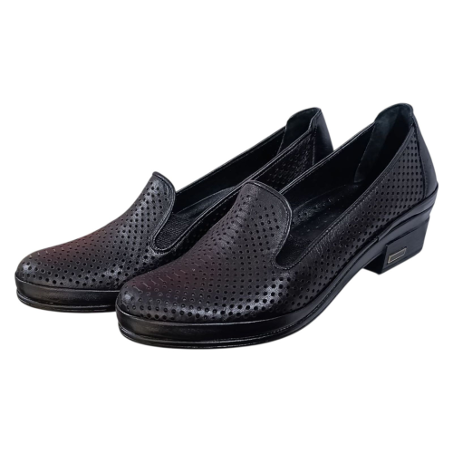 Туфли женские кожаные ATO 1101 черные 