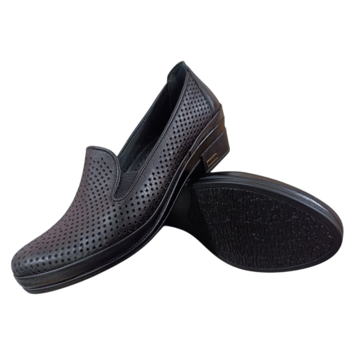 Туфли женские кожаные ATO 1101 черные 