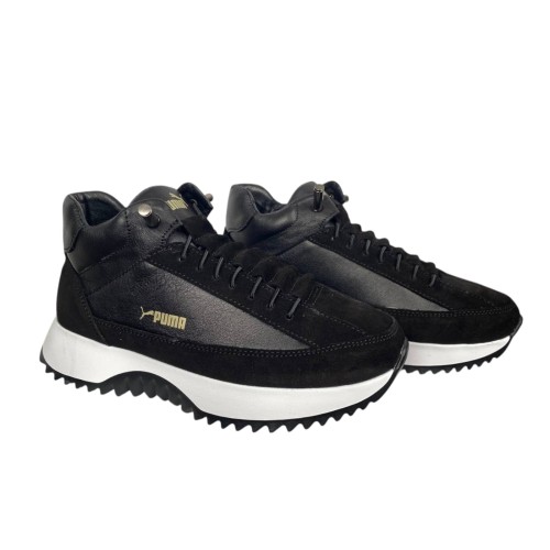 Кросівки жіночі ROADE STYLE M 1056 01 шкіра+ замш чорні