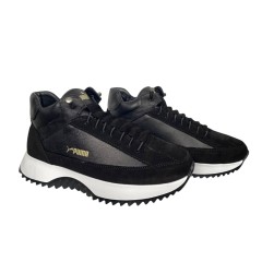 Кросівки жіночі ROADE STYLE M 1056 01 шкіра+ замш чорні  