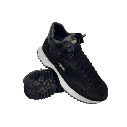 Кросівки жіночі ROADE STYLE M 1056 01 шкіра+ замш чорні