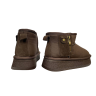 Жіночі Угги замшеві ALLSY 202318(5607) коричневі хутро