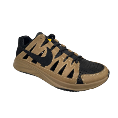 Кроссовки мужские кожаные NIKE Краб масло черная перфорация