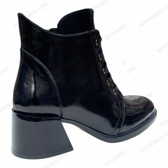 Ботинки Женские кожаные TEMP 127 лак байка