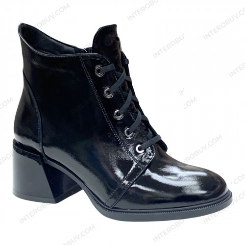 Ботинки Женские кожаные TEMP 127 лак байка