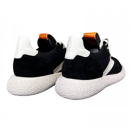 Кроссовки Женские кожаные GORNELIA 249/1 черно/молочный