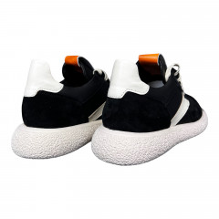 Кроссовки Женские кожаные GORNELIA 249/1 черно/молочный