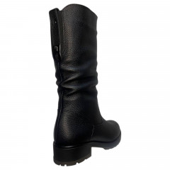 Чоботи жіночі шкіряні BLESSO 203 01 чорний хутро