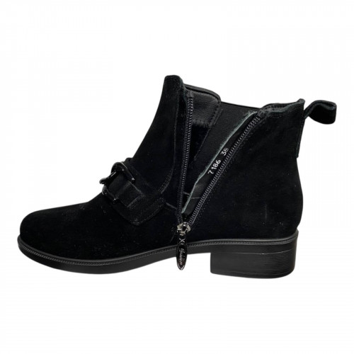 Черевии жіночі замшеві BODRUM 7186 чорний байка
