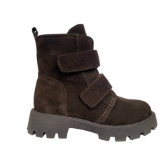 Черевики жіночі замшеві ILONA 914/940 25 шоколадні хутро