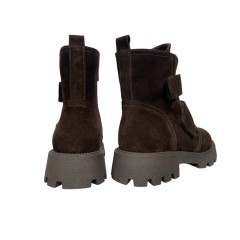 Черевики жіночі замшеві ILONA 914/940 25 шоколадні хутро
