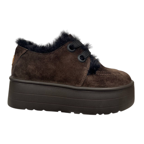 Черевики жіночі замшеві DIANA D-267/YU-3 коричневі хутро