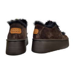 Черевики жіночі замшеві DIANA D-267/YU-3 коричневі хутро