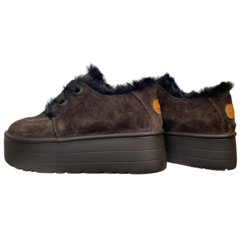 Черевики жіночі замшеві DIANA D-267/YU-3 коричневі хутро