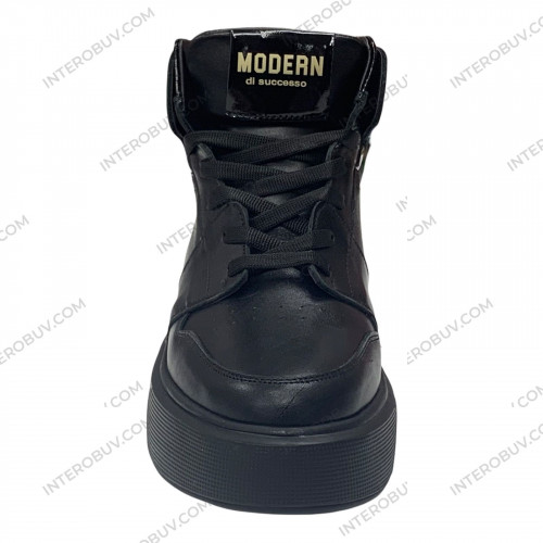 Кроссовки Женские кожаные DITAS NL 201 L черный мех