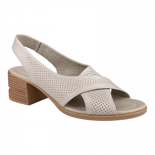 Босоніжки Жіночі шкіряні ASMIN 403 бежевий