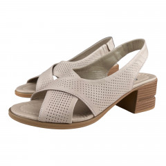 Босоножки Женские кожаные ASMIN 403 бежевый