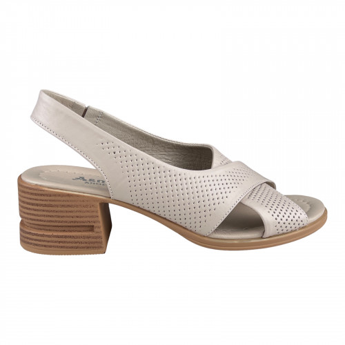 Босоніжки Жіночі шкіряні ASMIN 403 бежевий