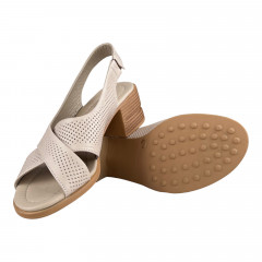 Босоножки Женские кожаные ASMIN 403 бежевый