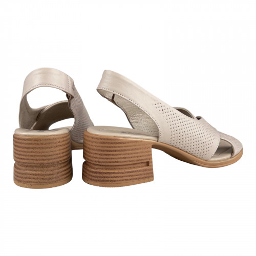 Босоніжки Жіночі шкіряні ASMIN 403 бежевий