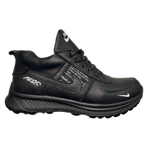 Кросівки Чоловічі шкіряні DENAR N13 01 чорний хутро