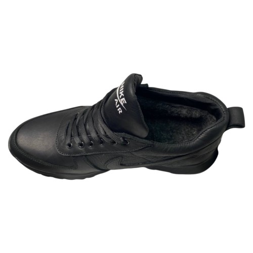 Кросівки Чоловічі шкіряні DENAR N13 01 чорний хутро