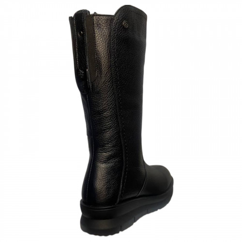 Чоботи жіночі шкіряні BLESSO 19 06 чорний хутро